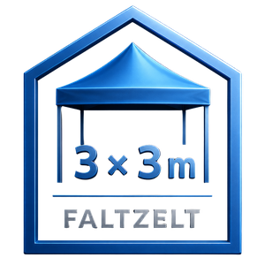 3 × 3 m Faltzelt